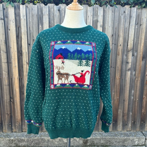 Sweaters - Christmas Wool Sweater with motif